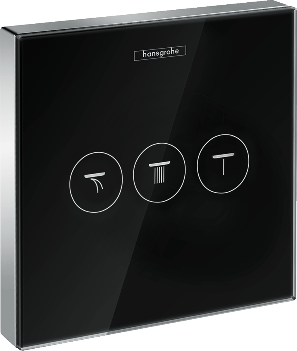 HANSGROHE Skleněný ventil ShowerSelect skrytý pro 3 spotřebiče #15736600