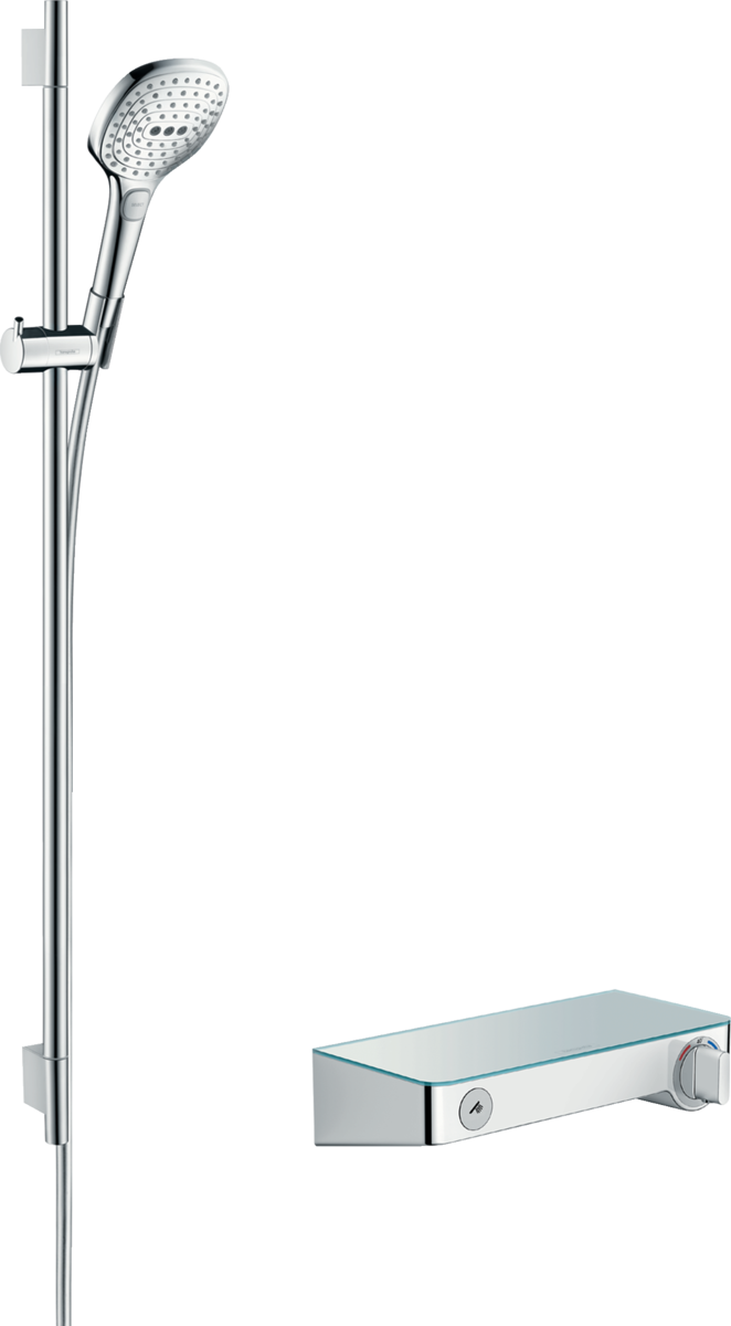 HANSGROHE Sprchový systém Raindance Select E 120 s termostatem ShowerTablet Select a sprchovou lištou 90 cm #27027000