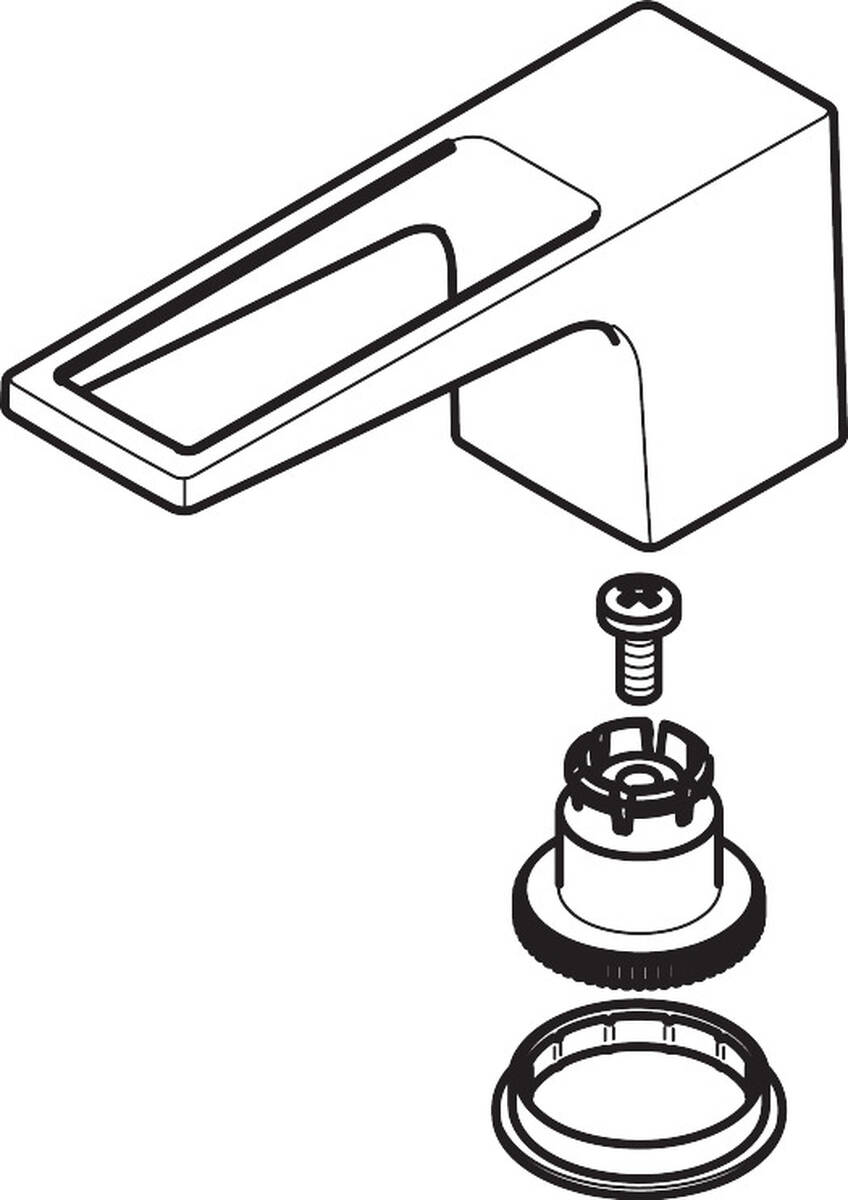 HANSGROHE Rukojeť na straně s teplou vodou #93176000 - Chrom