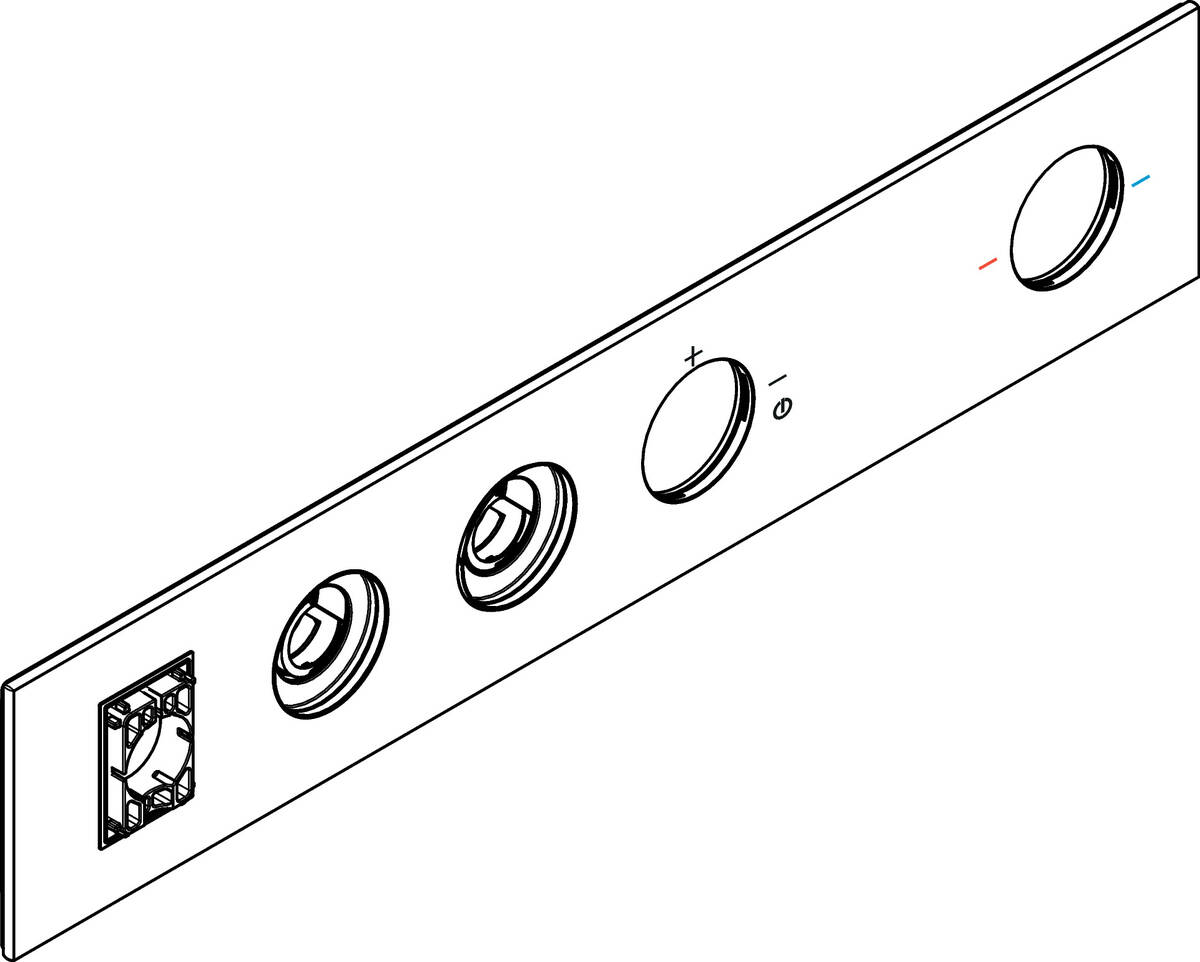 HANSGROHE Kryt #93322330 - leštěný černý chrom