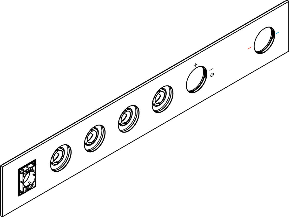 HANSGROHE Kryt termostatického modulu Zvolte 4 spotřebitele #93324140