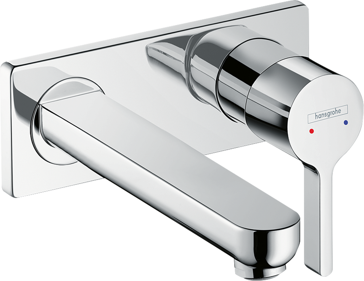 HANSGROHE Metris S podomítková jednopáková umyvadlová baterie pro montáž na stěnu s výtokem 22,5 cm #31163000