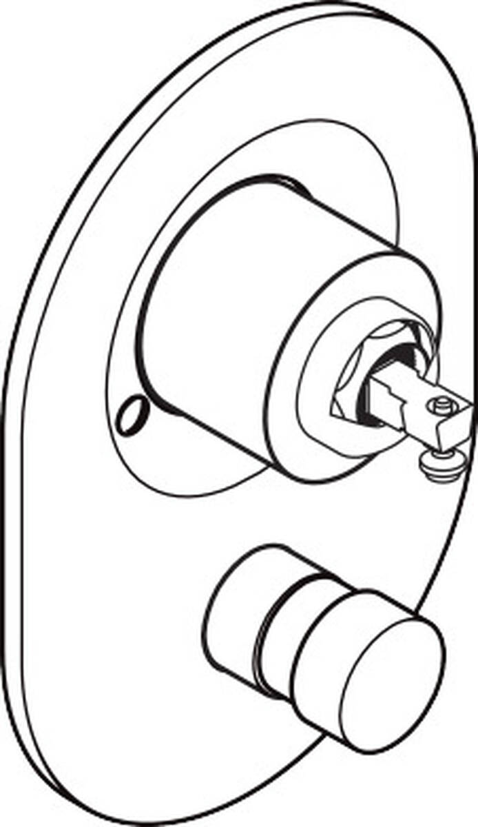 Obrázek HANSGROHE Přestavbová sada z kulové kartuše na kartuši M3 pro podomítkovou vanovou baterii s přerušovačem potrubí (80 mm) #97111810