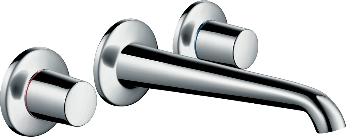 HANSGROHE AXOR Bouroullec 3otvorová podomítková umyvadlová baterie s výtokem 200 mm pro montáž na stěnu #19135000