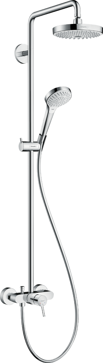 HANSGROHE Croma Select S Showerpipe 180 2jet s jednopákovou baterií #27255400 - bílá/chromová