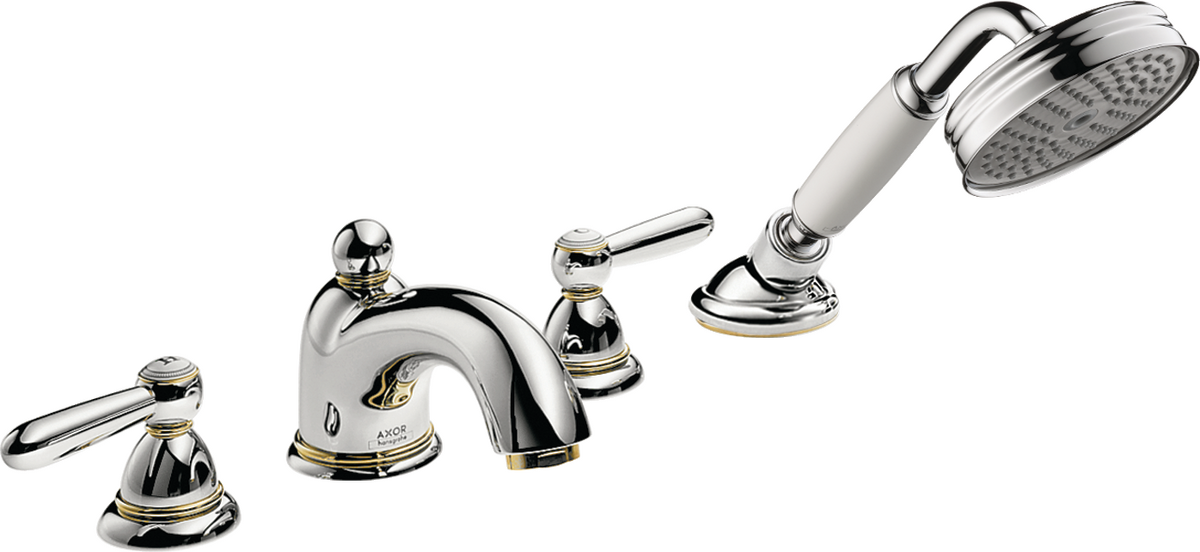 HANSGROHE AXOR Carlton 4-otvorová vanová okrajová baterie s pákovými rukojeťmi #17445090