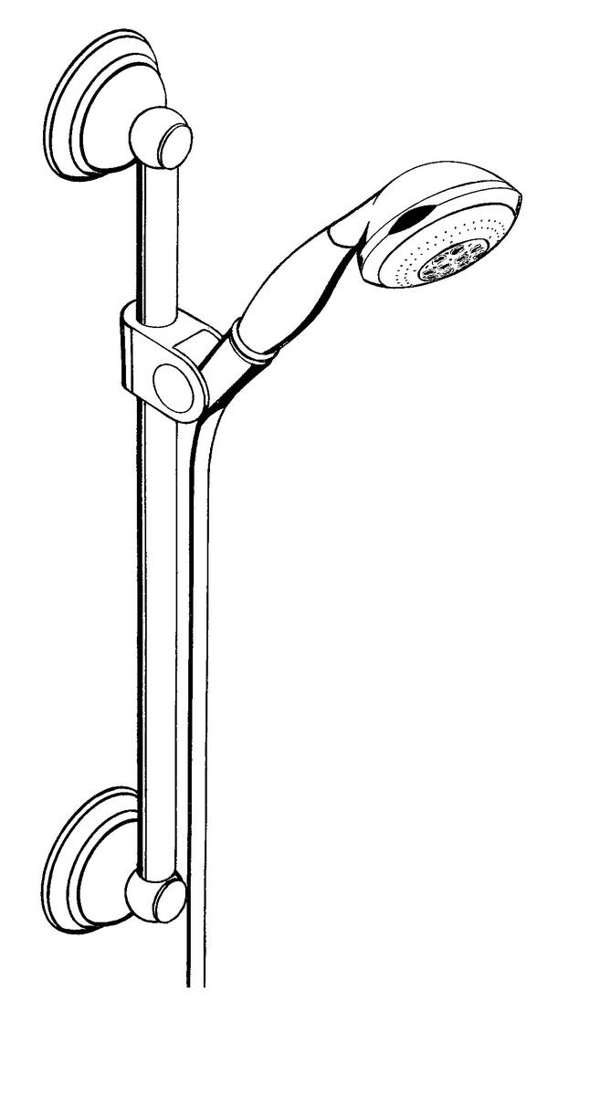 HANSGROHE Sprchový set AXOR Carlton 0,90 m s ruční sprchou 100 1jet Classic #27947090