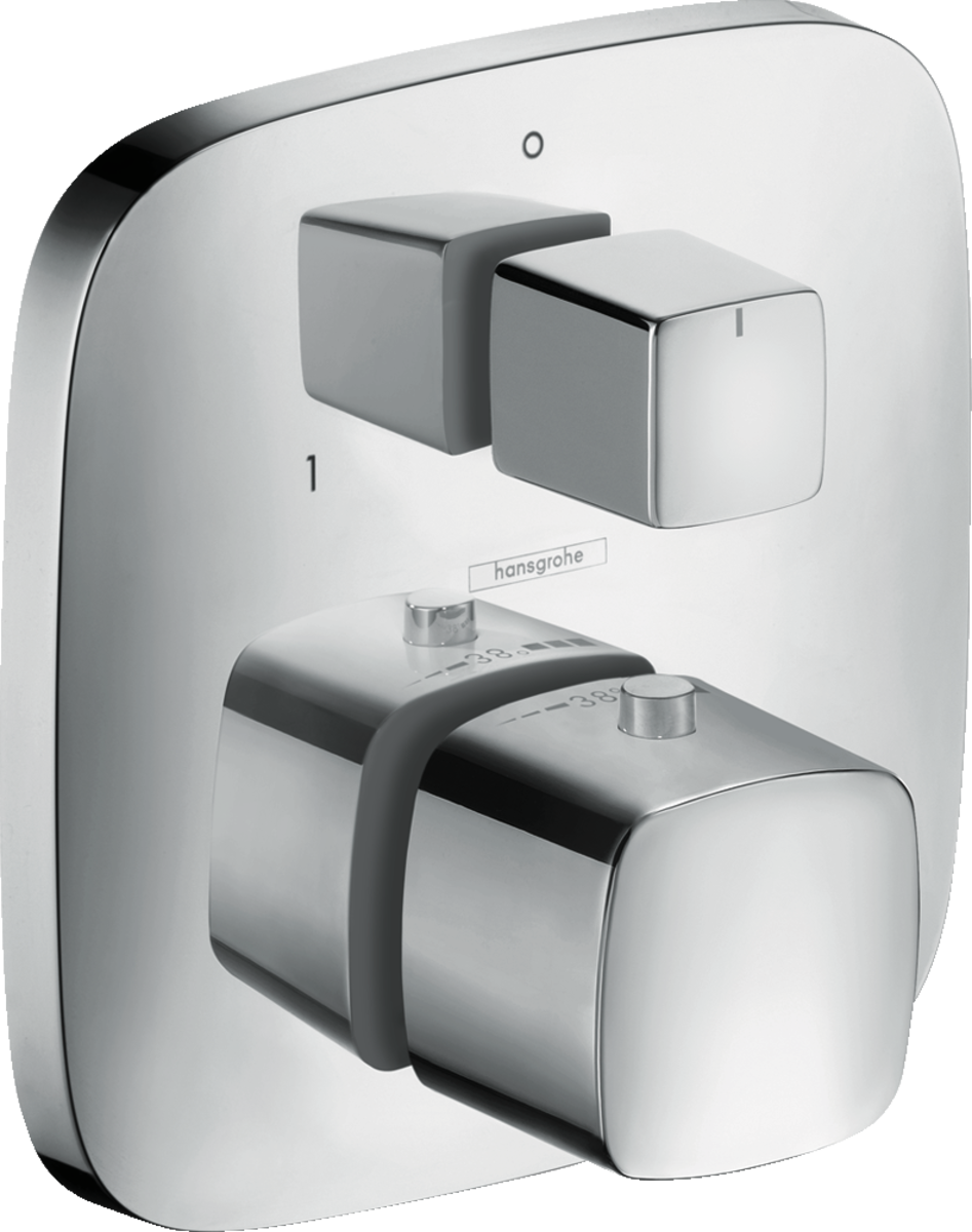 HANSGROHE Splachovací termostat PuraVida s uzavíracím a přepínacím ventilem #15771000