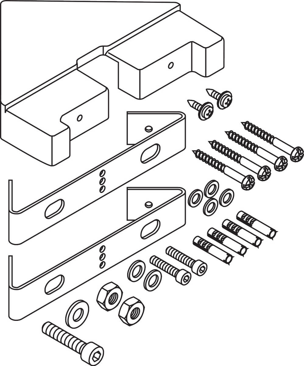 HANSGROHE Rohová instalační sada pro sprchový panel Lift 2 #26214000