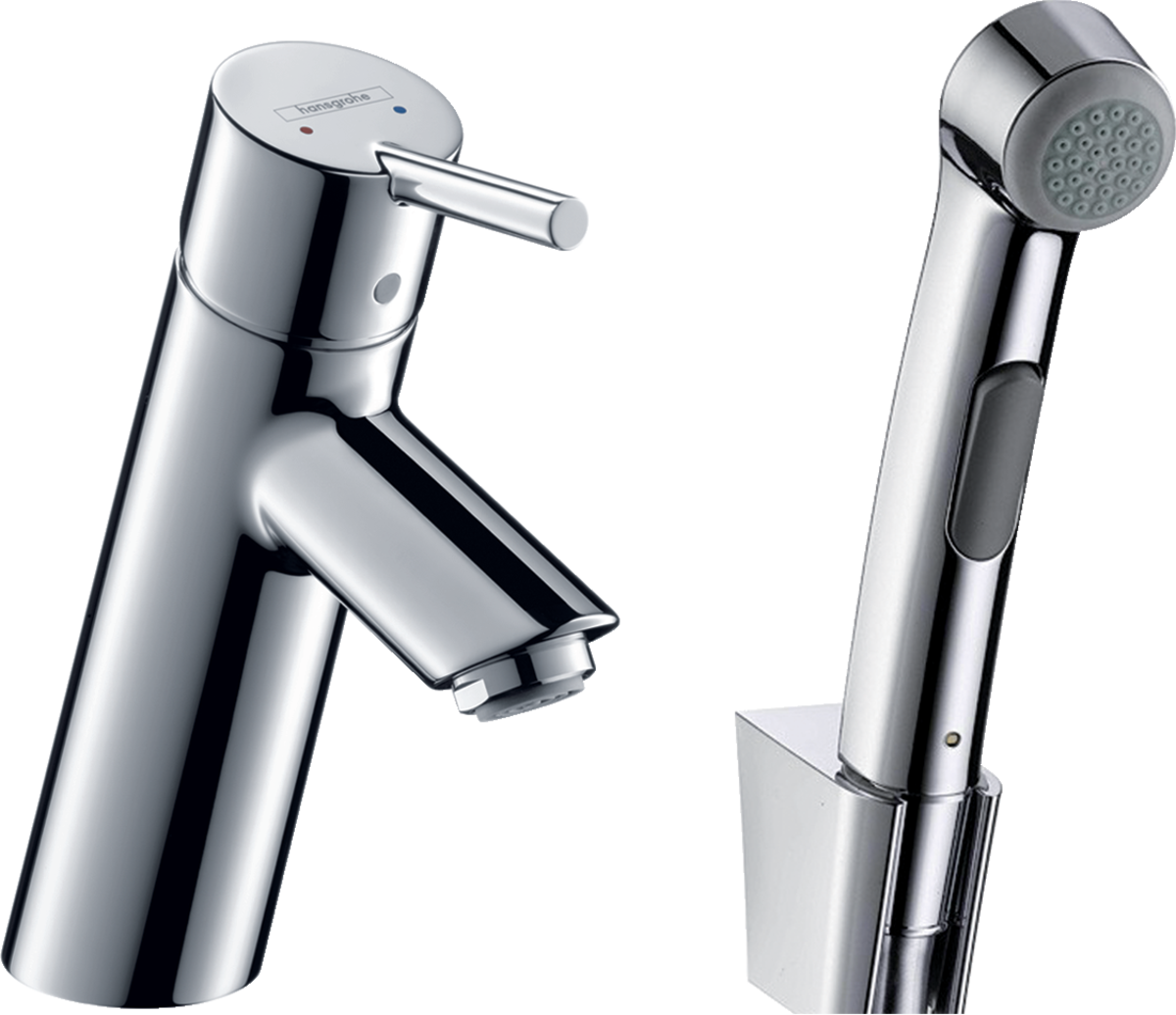 HANSGROHE Jednopáková umyvadlová baterie Talis s ruční sprchou Bidette a sprchovou hadicí 160 cm #32140000