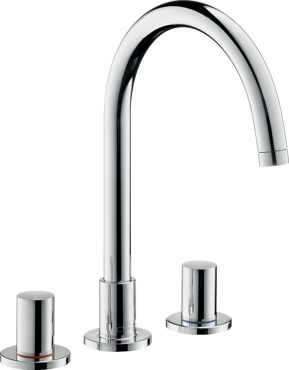 HANSGROHE AXOR Uno² tříotvorová umyvadlová baterie 160 s výsuvným odpadem a 140° otočnou výtokovou trubicí #38053000