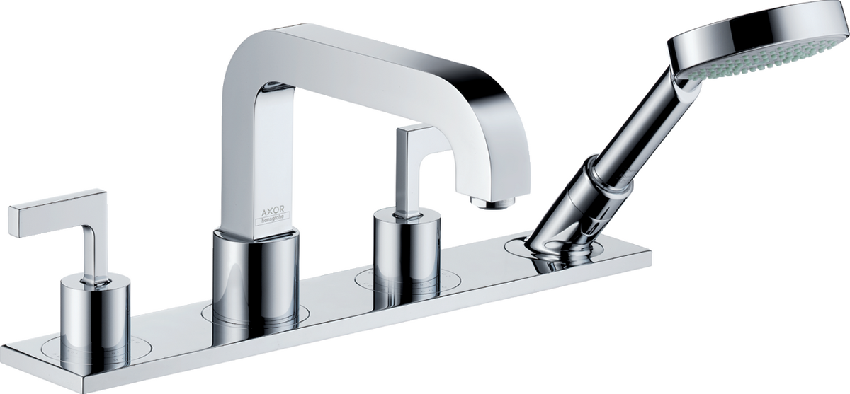 HANSGROHE AXOR Citterio 4otvorová baterie s pákovým ramínkem a deskou pro dlaždice #39456000