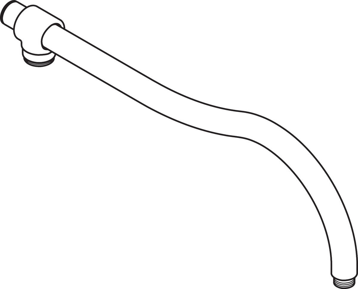 HANSGROHE Sprchové rameno #96747820 - kartáčovaný nikl
