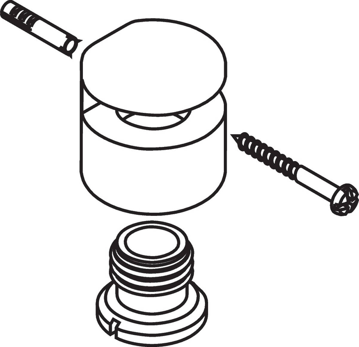 HANSGROHE Upevňovací prvek cpl. #96476000 - Chrom