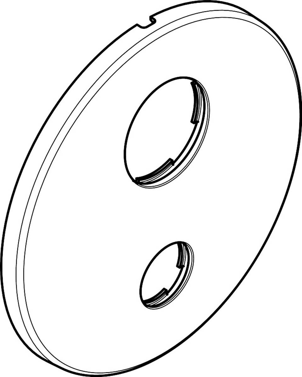 HANSGROHE Rozeta pro výměnné spoje #97193800 - Nerezová ocel Optika