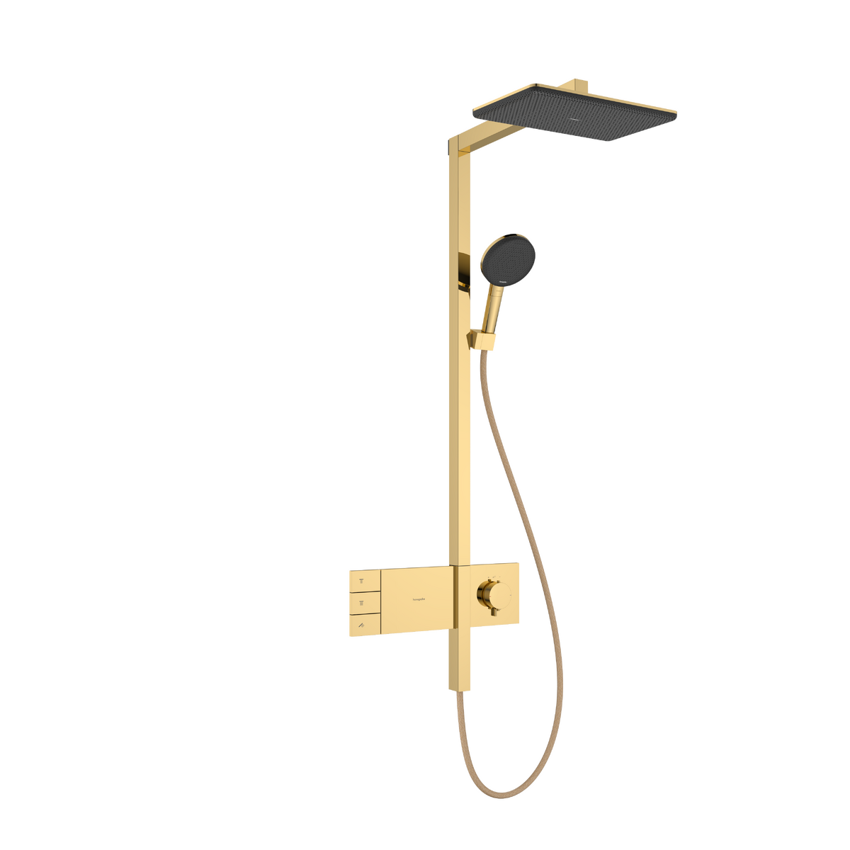 HANSGROHE Raindance Alive Q Showerpipe 210/340 2jet s termostatem ShowerSelect Comfort #24590990 - leštěný vzhled zlata