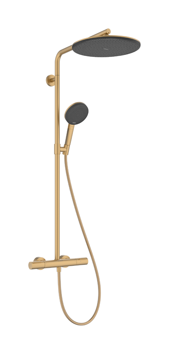 HANSGROHE Raindance Alive S Puro Showerpipe 300 1jet EcoSmart s termostatem Ecostat Element #24593140 - kartáčovaný bronz