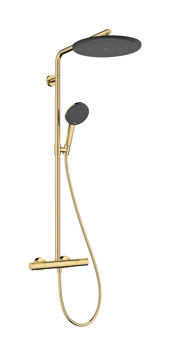 HANSGROHE Raindance Alive S Puro Showerpipe 300 1jet s termostatem Ecostat Element #24592990 - leštěný vzhled zlata
