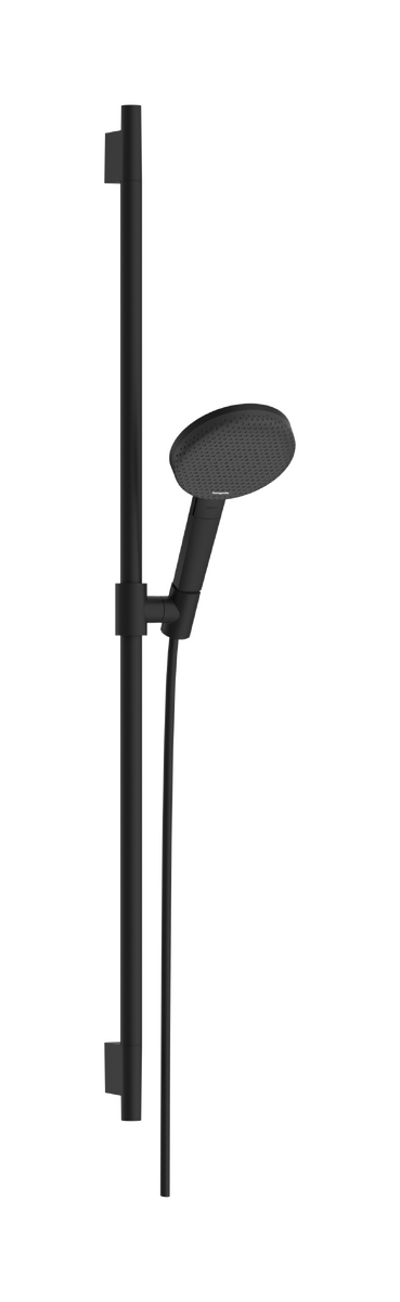 HANSGROHE Raindance Alive Select S Sprchová sada 125 3jet EcoSmart se sprchovou tyčí Unica S Puro 90 cm #24603670 - matná černá