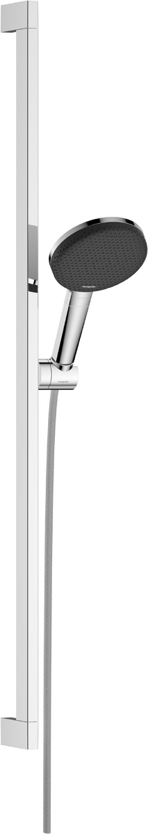 HANSGROHE Raindance Alive Select S Sprchová sada 125 3jet EcoSmart se sprchovou tyčí Unica E Puro 90 cm a se snadno posuvným držákem ruční sprchy #24601000 - chrom