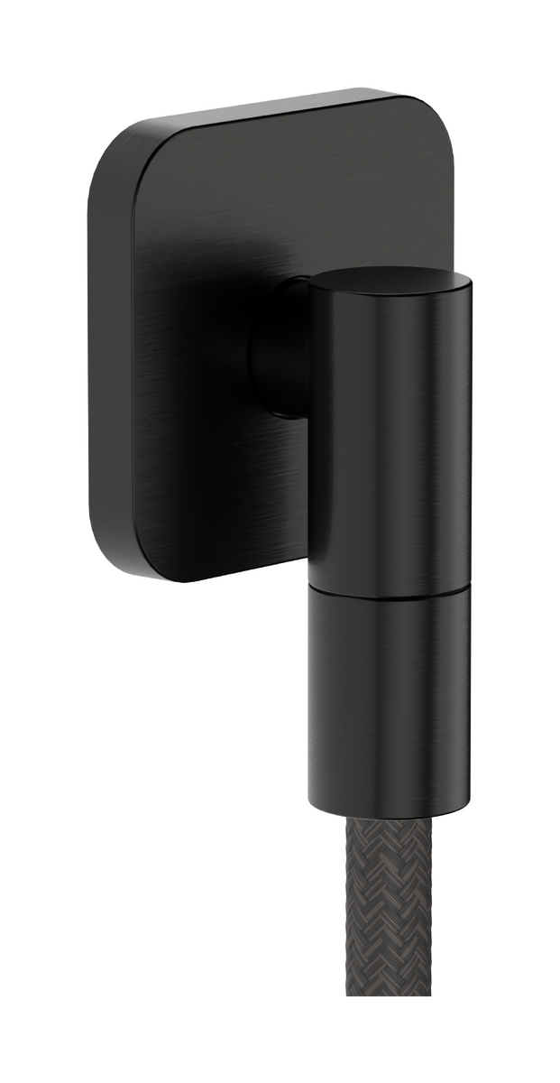 HANSGROHE FixFit Fine Q Přípojka hadice se zpětným ventilem #28884340 - kartáčovaný černý chrom