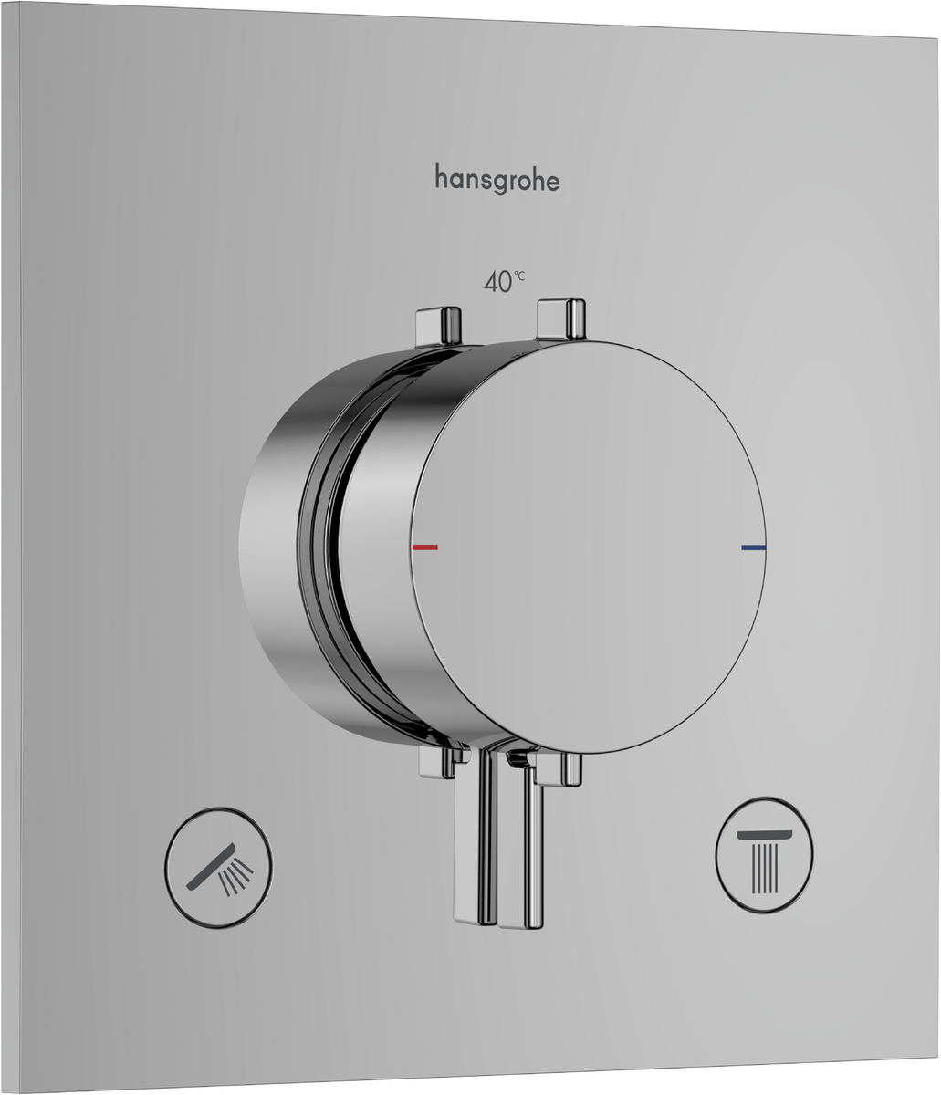 HANSGROHE Ecostat Comfort E Termostat pod omítku pro 2 spotřebiče #33711000 - chrom