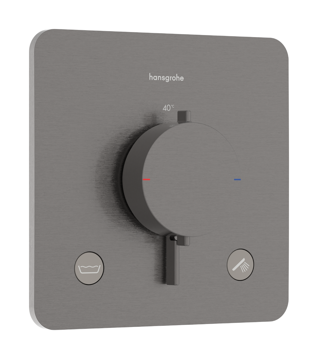 HANSGROHE Ecostat Comfort Q termostat pod omítku, 2 spotřebiče #33717340 - kartáčovaný černý chrom