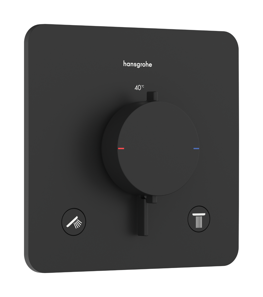 HANSGROHE Ecostat Comfort Q Termostat pod omítku pro 2 spotřebiče #33713670 - matná černá