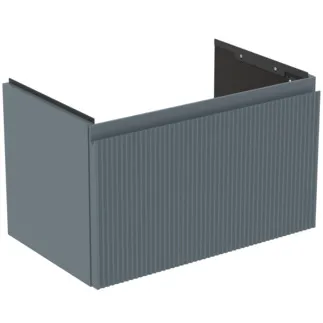 IDEAL STANDARD FINESSE - toaletní skříňka 600x375x370 mm v jasanově modré matné barvě, 1 zásuvka - bez úchytky, s plným výsuvem, SoftClosing, prostorově úsporná, předem smontovaná, dřevo z udržitelných zdrojů #E3376UQ