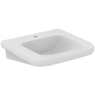 IDEAL STANDARD CONTOUR 21+ - Umyvadlo 600x555x175 mm, bílé lesklé, 1 otvor pro baterii, bez přepadu - SmartGuard+ #E3615HY - Bílá (SmartGuard)