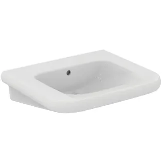 IDEAL STANDARD CONTOUR 21+ - Umyvadlo 650x555x175 mm v bílé lesklé barvě, bez otvoru pro baterii, s přepadem - SmartGuard+ #E3623HY - White (SmartGuard)