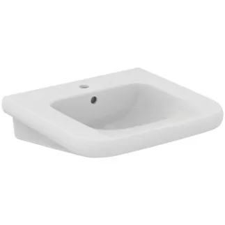 IDEAL STANDARD CONTOUR 21+ - Umyvadlo 600x555x175 mm, bílé lesklé, 1 otvor pro baterii, s přepadem - SmartGuard+ #E3617HY - Bílá (SmartGuard)