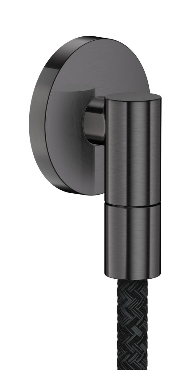 HANSGROHE AXOR Nástěnná zásuvka Jemná nástěnná přípojka kulatá #36737340 - kartáčovaný černý chrom