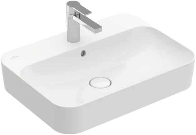 VILLEROY BOCH Finion Aufsatzwaschbecken, 600 x 445 x 160 mm, Weiß Alpin CeramicPlus, mit Überlauf #414260R1