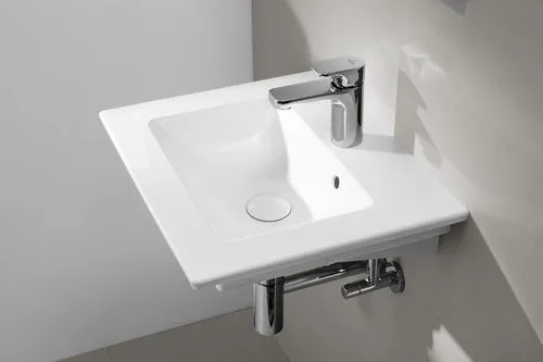 Obrázek VILLEROY BOCH Umyvadlo Venticello s ručním oplachováním, 500 x 420 x 150 mm, bílá Alpine CeramicPlus, s přepadem #412450R1