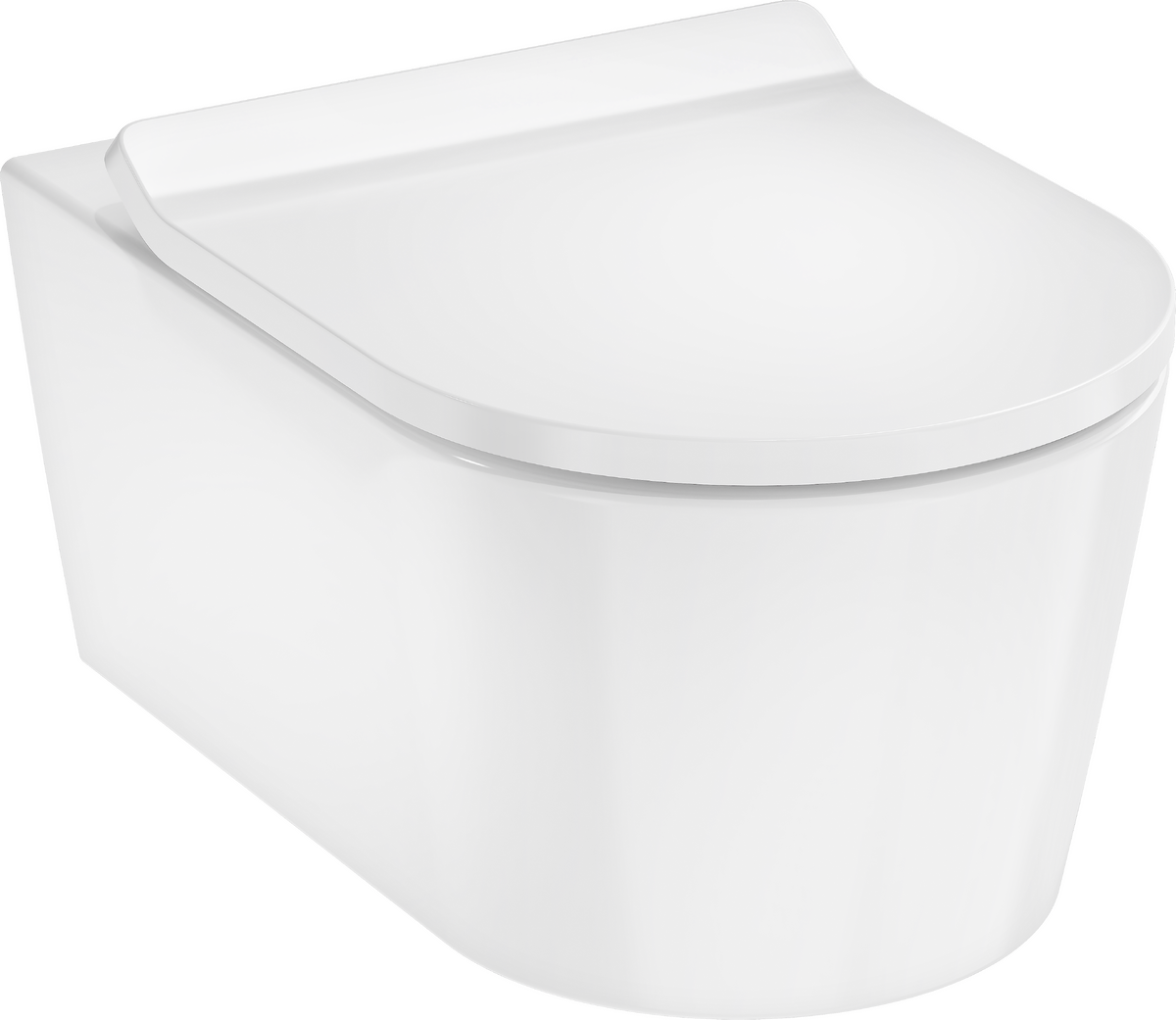 HANSGROHE EluPura S Závěsná WC sada 540 AquaHelix Flush, s WC sedátkem a poklopem SoftClose a QuickRelease, Slim #60344450 - bílá