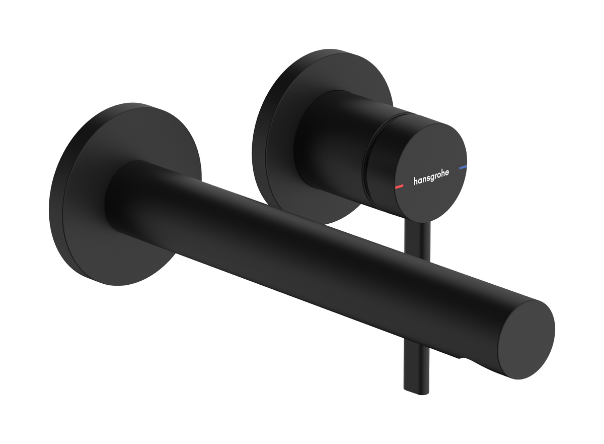 HANSGROHE Zesis S Páková umyvadlová baterie pod omítku, montáž na stěnu, s výtokem 19,4 cm #74750670 - matná černá