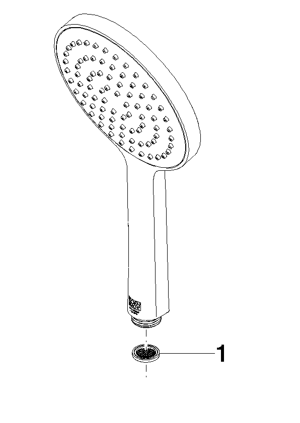 DORNBRACHT SERIENNEUTRAL FlowReduce ruční sprcha - Platinum #28027979-080010