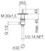 Obrázek DORNBRACHT MEM boční ventil, zavírající vpravo, 1/2", 20000780-00 chrom
