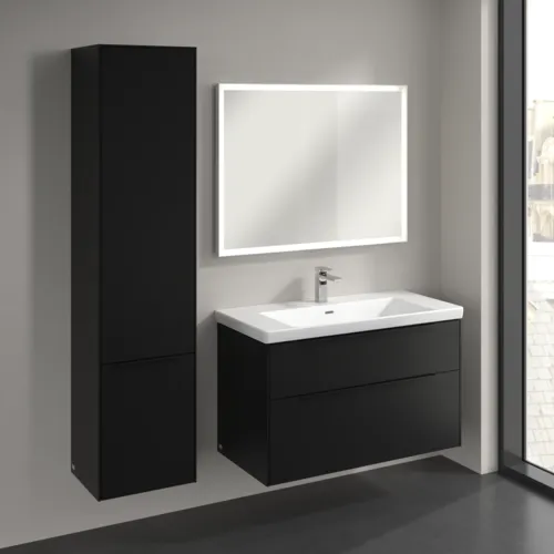 VILLEROY BOCH Vysoká skříň Subway 3.0, 2 dveře, 400 x 1710 x 362 mm, Volcano Black / Volcano Black #C58601VL, obrázek 3