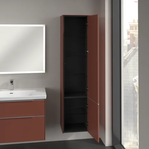 VILLEROY BOCH Vysoká skříňka Subway 3.0, 2 dveře, 400 x 1710 x 362 mm, vínově červená #C58700AH, obrázek 5