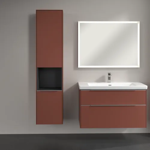 VILLEROY BOCH Vysoká skříňka Subway 3.0, 2 dveře, 400 x 1710 x 362 mm, vínově červená #C58800AH, obrázek 4