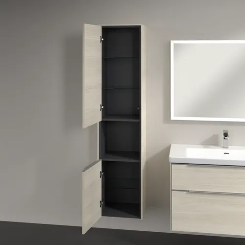 VILLEROY BOCH Vysoká skříňka Subway 3.0, 2 dveře, 400 x 1710 x 362 mm, bílý dub #C58800AA, obrázek 5