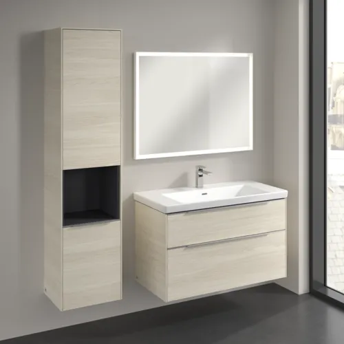 VILLEROY BOCH Vysoká skříňka Subway 3.0, 2 dveře, 400 x 1710 x 362 mm, bílý dub #C58800AA, obrázek 3