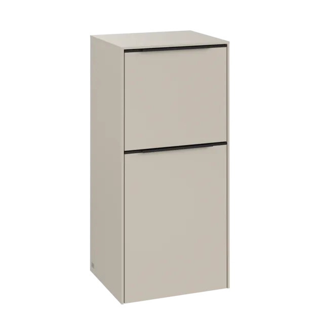 VILLEROY BOCH Subway 3.0 Boční skříňka, 1 zásuvka, 1 dvířka, 400 x 860 x 362 mm, Cashmere Grey / Cashmere Grey #C59501VN