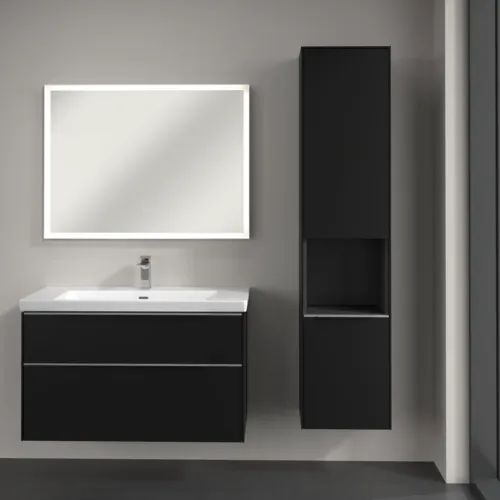 VILLEROY BOCH Vysoká skříň Subway 3.0, 2 dveře, 400 x 1710 x 362 mm, Volcano Black / Volcano Black #C58900VL, obrázek 4