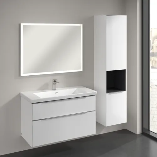 VILLEROY BOCH Vysoká skříňka Subway 3.0, 2 dveře, 400 x 1710 x 362 mm, Brilliant White / Brilliant White #C58900VE, obrázek 3