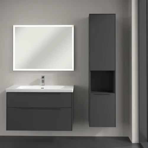 VILLEROY BOCH Subway 3.0 Vysoká skříň, 2 dveře, 400 x 1710 x 362 mm, Grafitová / Grafitová #C58900VR, obrázek 4