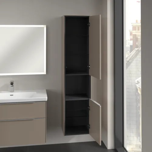 VILLEROY BOCH Subway 3.0 Vysoká skříň, 2 dveře, 400 x 1710 x 362 mm, taupe / taupe #C58900VM, obrázek 5