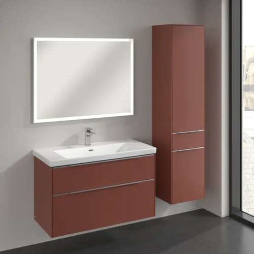 VILLEROY BOCH Spížní skříň Subway 3.0, 2 dveře, 1 zásuvka, 400 x 1710 x 362 mm, vínově červená #C59100AH, obrázek 3